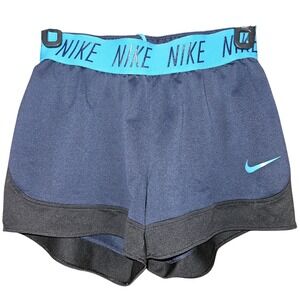 Nike Shorts Womens  Blue  Black  Dri-Fit 3in Inseam Running Breathable Ladies XS